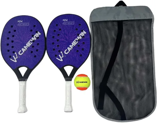 Vista 6 de kowaku 2 raquetas de tenis de playa, raqueta de tenis de playa, palas de tenis de playa ligeras y portátiles con bolsa para patio