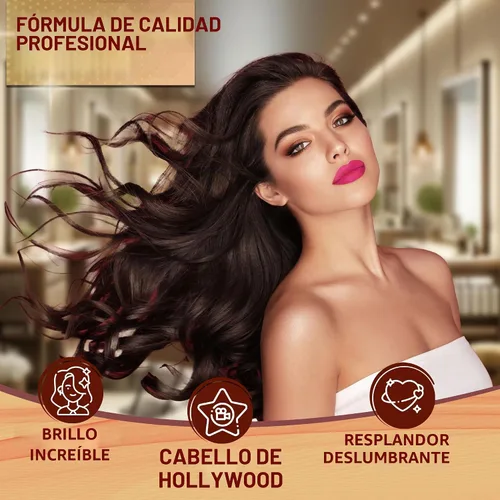 Vista 4 de Spray protector de calor de aceite de argán marroquí para el cabello, protector térmico sin enjuague contra plancha, alisador y daños por secado