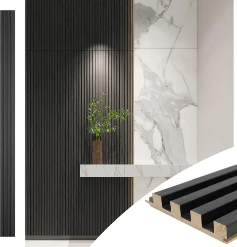 Vista 16 de Art3d Paneles de pared de madera de listones para decoración de interiores y techos, paquete de 4 muestras, 6 x 5.7 pulgadas.