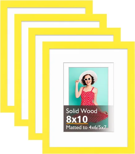 Vista 124 de KINLINK Marco de fotos de 3.5 x 5 pulgadas, color negro ceniza, marcos de madera maciza con plexiglás para mesa y montaje en pared, marcos de fotos