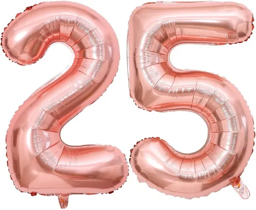 Vista 27 de Globos gigantes de número 10 de 40 pulgadas en oro rosa, 10 globos de oro rosa para cumpleaños, globos de 10 para décimo cumpleaños, aniversario