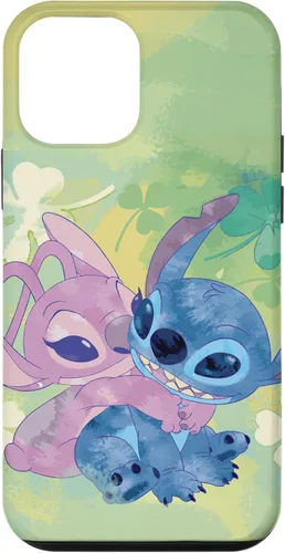 Vista 16 de Disney Stich and Angel Shamrock - Carcasa para iPhone 17, color verde