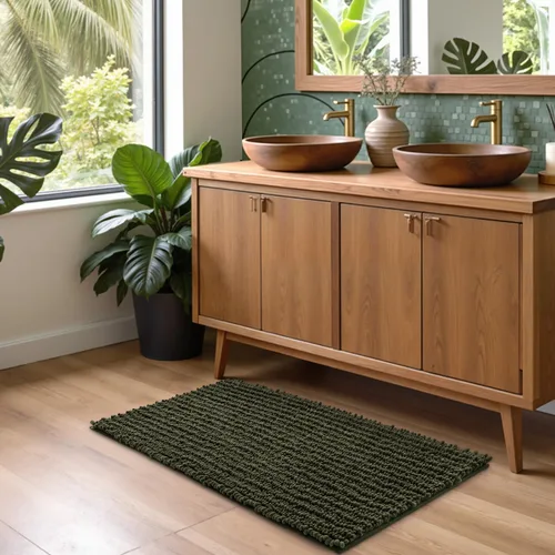 Vista 5 de DEXI - Alfombra de baño de 16 x 24 pulgadas, super suave y gruesa de felpilla absorbente, antideslizante, lavable a máquina, de microfibra esponjosa