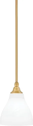 Vista 123 de Toltec Lighting Tallo Colgado Mini colgante, acabado de cobre negro, 3.5" cuadrado humo burbuja vidrio