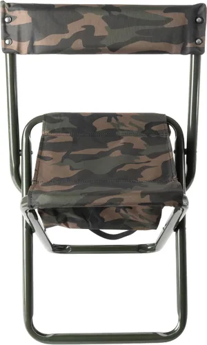 Vista 7 de Rothco Taburete plegable de lujo con respaldo y bolsa - Asiento portátil para aventuras al aire libre Camuflaje del bosque