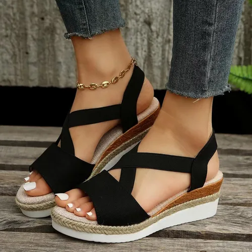 Vista 2 de Womenyiaor Sandalia de cuña para mujer, C-Bronze, talla 7.5