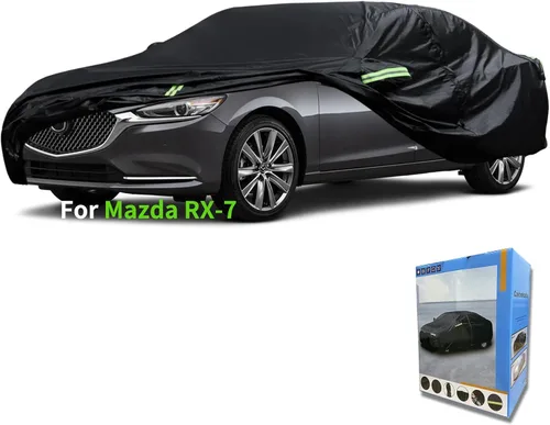 Vista 19 de Funda para automóvil Mazda, impermeable para todo tipo de clima, protección UV, resistente al viento, para todo tipo de clima, protección UV