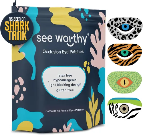 Vista 8 de Parche adhesivo para niños y adultos, como se ve en Shark Tank, transpirable, cómodo parche de aventura para ojos perezosos, parches médicos