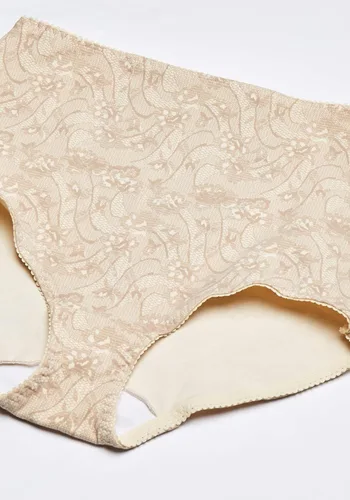 Vista 3 de Bali Fajas moldeadoras de algodón para mujer, paquete de 2 unidades, DFX037, Bliss PinkBliss Pink, encaje FlowersprintNude,porcelanaPorcelana