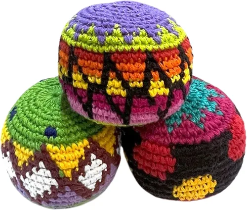 Vista 8 de Mia Jewel Shop Spirit of Nature - Footbag Sack for Kick Ball Assorted Foot Bag Crochet Hacky for Adults Juggling Balls for Beginners
