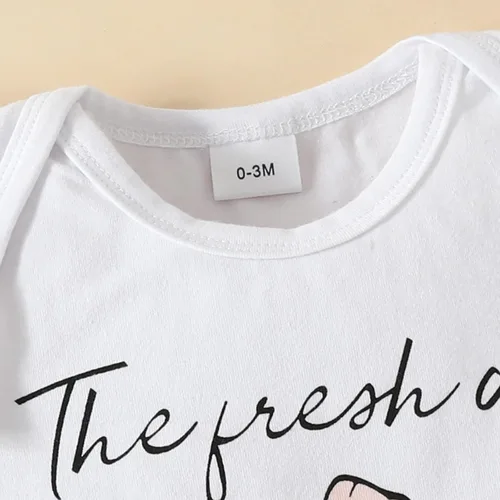 Vista 3 de Toddler Kids Baby Girl Outfit Toddler Girls Summer Short Sleeve Letter Print Tops And Short Cute Outfits for