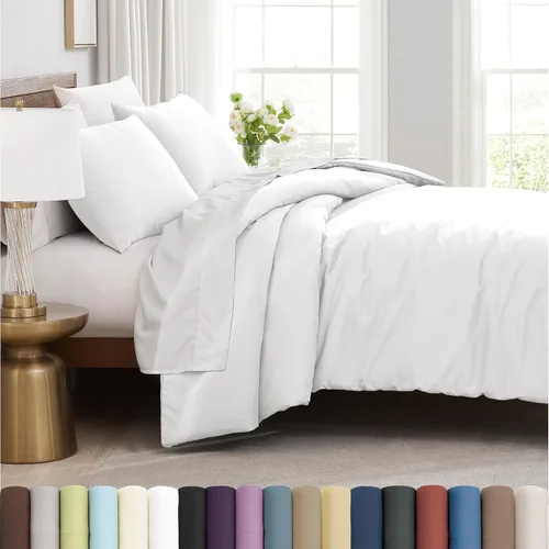 Vista 33 de Southshore Fine Living, Inc. Juego de funda de edredón tamaño extra grande individual/XL, ropa de cama de microfibra cepillada premium de fácil
