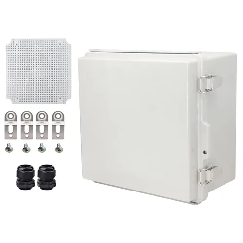 Vista 42 de Caja Eléctrica Impermeable para Exteriores Caja de Conexiones Resistente a la Intemperie IP67 Carcasa de Plástico ABS Caja de Proyecto para Gris