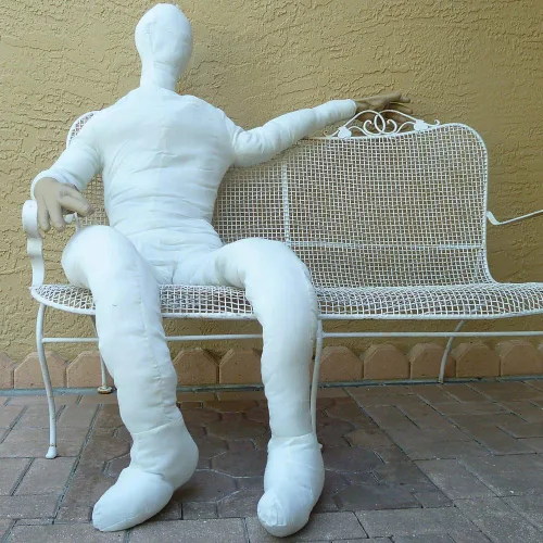 Vista 2 de Maniquí alto adaptable para distintas posturas de 6 pies, decoración temporal para días festivos o Navidad