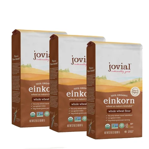 Vista 7 de Jovial Harina orgánica de trigo integral Einkorn – Harina de pan para hornear masa madre, alta proteína, sin OMG, para pizza y pasta orgánicas