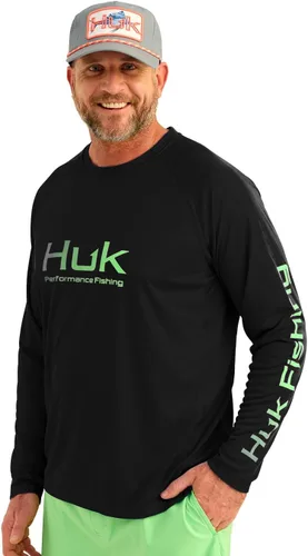 Vista 11 de HUK Camiseta de pesca de manga larga ventilada Pursuit para hombre (+30 UPF)
