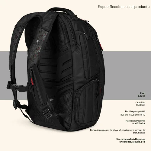 Vista 2 de Mochila Renegade para computadoras portátiles/tabletas de Ogio con RSS