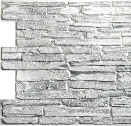 Vista 5 de Dundee Deco Paneles de pared 3D de piedra sintética de PVC marrón, 3.2 pies x 2.1 pies (98cm x 63cm), paquete de 10, decoración de paneles de pared