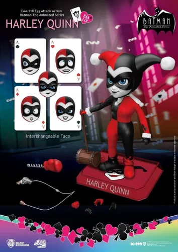 Vista 9 de Beast Kingdom Batman The Animated Series: Harley Quinn EAA-118 Egg Attack Figura de acción, multicolor
