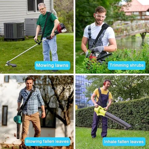 Vista 8 de Correa de hombro larga Weed Eater recortadora, arnés de cortador de cepillo de fácil liberación Correa de hombro confiable compatible