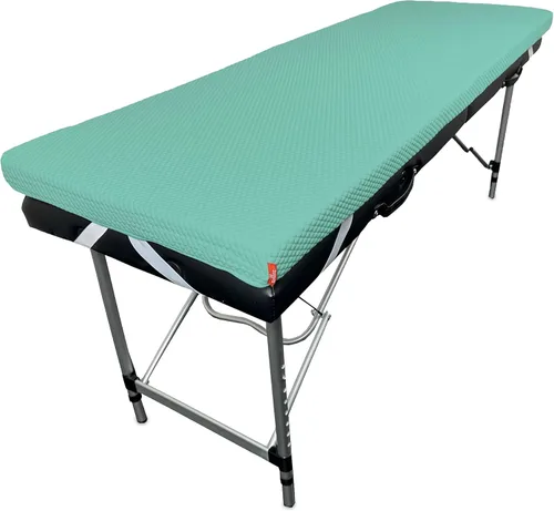 Vista 8 de Cubrecolchón de espuma para cama de pestañas – Almohadilla de espuma viscoelástica para mesa de masaje de 2.5 pulgadas de grosor con correas
