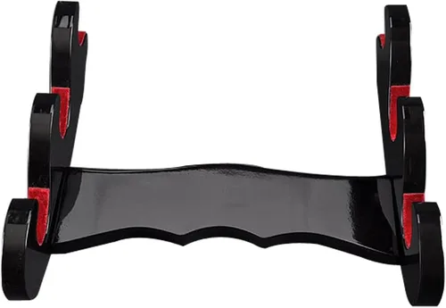 Vista 12 de Pie de mesa de madera negra laqueada Handmade Sword, para espadas katana o wakizashi, de lujo, cuadro titular de la visualización