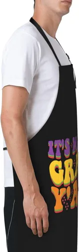 Vista 3 de LIFANGMI Adjustable It's Mardi Gras Y'all Apron For Men Women Waterproof With Pockets Bib Kitchen Cooking Chef Restaurant Aprons