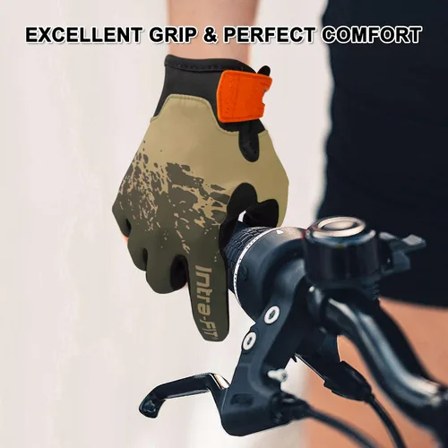 Vista 5 de Guantes de ciclismo para paseos cortos, guantes de correr, guantes de pesca, pantalla táctil, ligeros, elásticos, excelente agarre, para uso diario