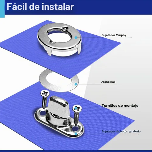 Vista 6 de 30 Sets Twist Lock Fasteners with Turn Buttons and Eyelet Screws
