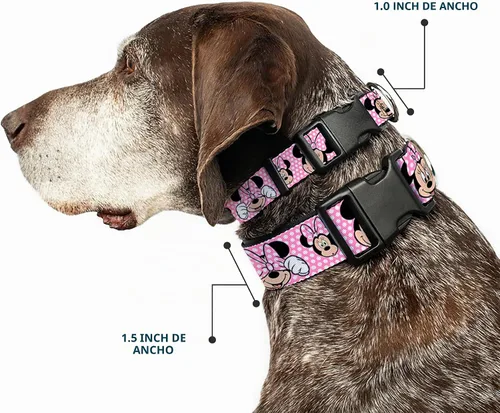 Vista 2 de Buckle-Down Collar de clip de plástico, Minnie Mouse Expressions Polka Dot