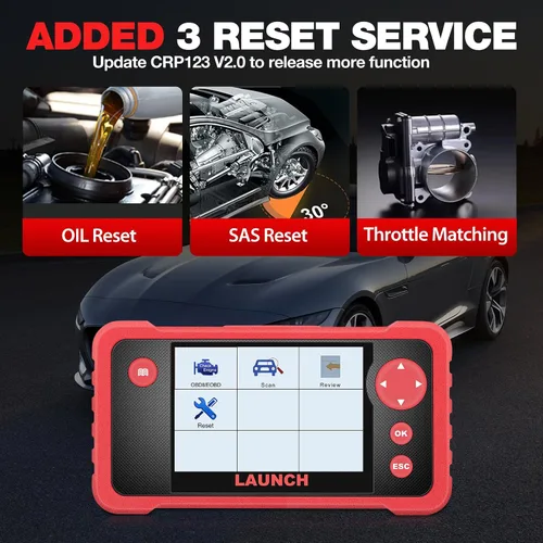 Vista 2 de LAUNCH CRP123 V2.0 Elite Escáner OBD2, herramienta de diagnóstico para auto 2025 Nuevo motor/ABS/SRS/transmisión con restablecimiento