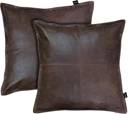 Vista 19 de Funda de almohada de piel de cordero – Funda de cojín decorativa para sofá – Fundas para sala de estar y dormitorio, 22 x 22 pulgadas – Paquete de 2