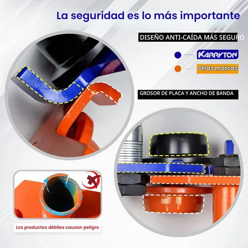 Vista 6 de Carro de viga de 1 tonelada/2200 libras de ancho de brida ajustable de 2.5 a 8 pulgadas, carro de empuje manual resistente con rodillos de doble
