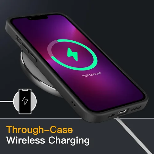 Vista 6 de JETech Funda mate para iPhone 13 Pro Max de 6.7 pulgadas, a prueba de golpes, protección contra caídas de grado militar, cubierta trasera Negro