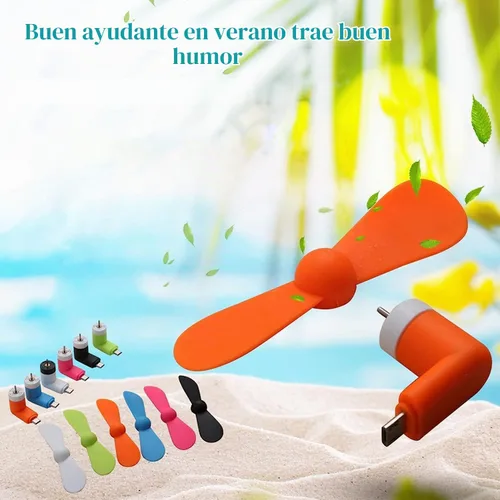 Vista 3 de PCTC 3PCS USB tipo C mini ventilador de teléfono móvil Negro/Blanco/Verde