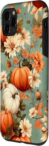 Vista 2 de Funda con temática de otoño para iPhone 11 Pro Max con diseño de calabaza de otoño