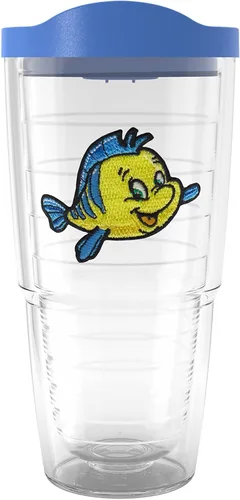 Vista 10 de Tervis Disney - Vaso aislado de doble pared de La Sirenita Flounder hecho en Estados Unidos, mantiene las bebidas frías y calientes, 16 onzas