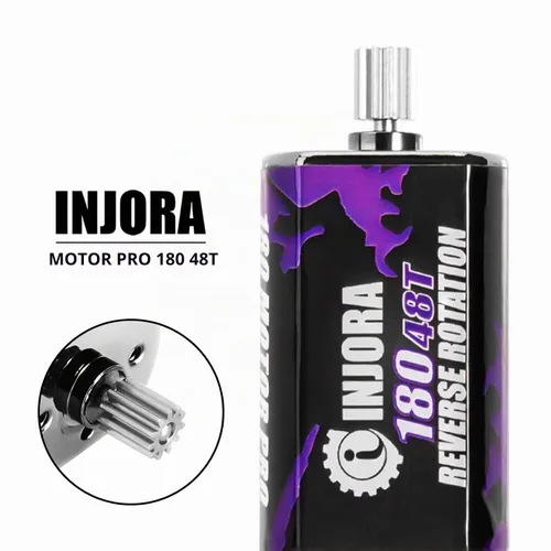 Vista 2 de INJORA 180 PRO 48T - Motor cepillado púrpura con piñón de acero para TRX4M
