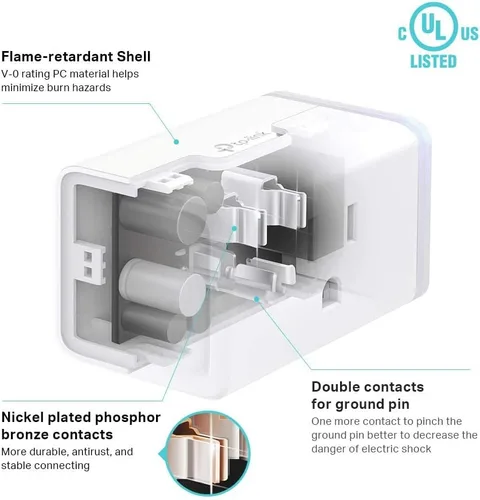 Vista 3 de Kasa Smart - Enchufe inteligente mini con monitoreo de energía, enchufe Wi-Fi inteligente para casa inteligente, compatible con Alexa, Google Home e