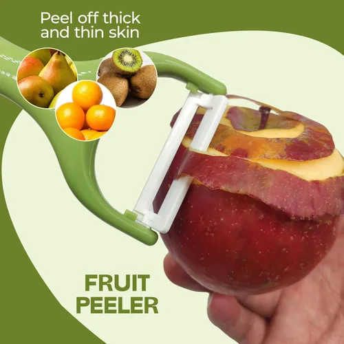 Vista 4 de Trez Treamer Paquete de 6 peladores de verduras para cocina, pelador de cerámica seguro de patatas para manzana, verduras, zanahoria, fruta
