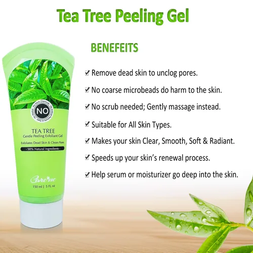 Vista 5 de Gel exfoliante facial, exfoliante suave no exfoliante para cara y cuerpo, exfolia, pela y elimina las células muertas de la piel, revela una piel
