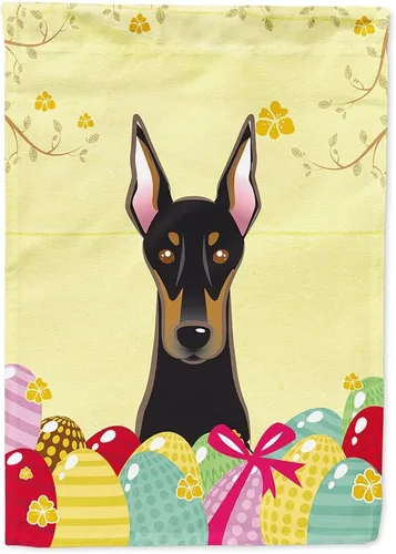 Vista 124 de Caroline's Treasures BB1920CHF - Bandera de caza de huevos de Pascua con diseño de bulldog francés, para casa, gran porche, para colgar en la pared