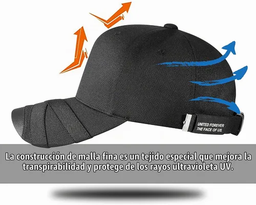 Vista 3 de Teamlife Max Cool Air Ventilation Mesh Back Performance Sport Gorra de béisbol al aire libre para hombre y mujer Negro