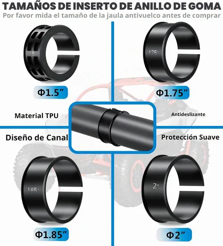 Vista 6 de VAZESWIN Soporte de Barra de Luz para UTV, Soporte de Montaje de LED de Aleación de Aluminio Resistente, Abrazadera de Barra Antivuelco UTV