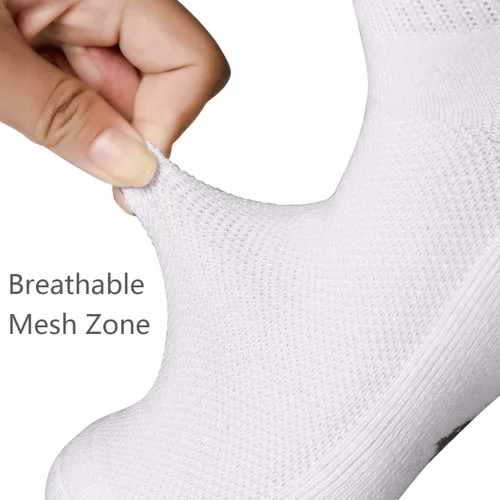 Vista 4 de +MD Bamboo Mens and Womens Socks Low Cut 6 Pairs Soft Smell Control Cushioned Dress Casual Socks