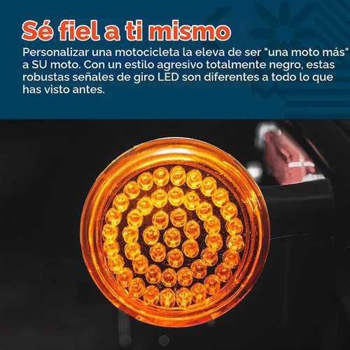 Vista 4 de TRUE MODS 2" 1156 Luz trasera LED anaranjada de señal de giro para Harley Davidson [Juego de par] [Acabado negro] [Estilo bala] Para Harley Ámbar