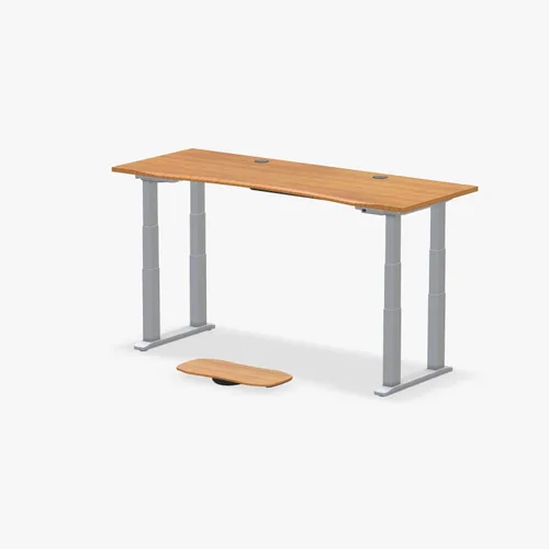 Vista 37 de UPLIFT DESK Bamboo Curve - Escritorio eléctrico de pie V2 (60 x 30 pulgadas), escritorio de pie ajustable de 4 patas, teclado avanzado, ojales
