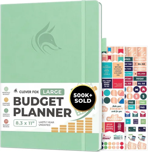 Vista 43 de Clever Fox Planificador de presupuesto de bolsillo, mini cuaderno de seguimiento de gastos. Organizador de presupuestos mensual, cuaderno