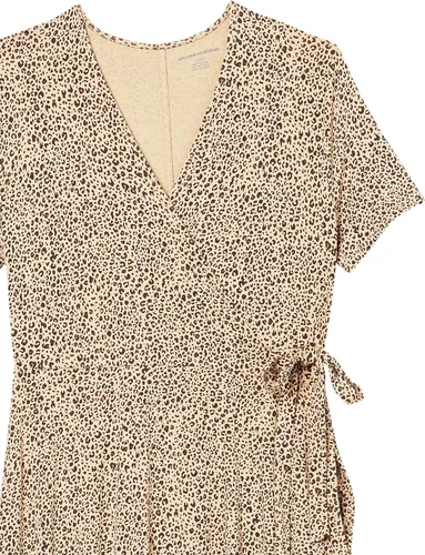 Vista 10 de Tienda Essentials - Vestido de manga casquillo para mujer, estilo cruzado falso