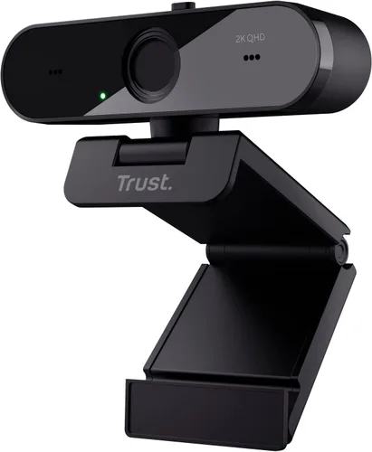 Vista 13 de Trust Cámara web Taxon 2K QHD hecha de 85% plástico reciclado, 2560 x 1440p USB cámara PC con cubierta, enfoque automático, gran angular, 2